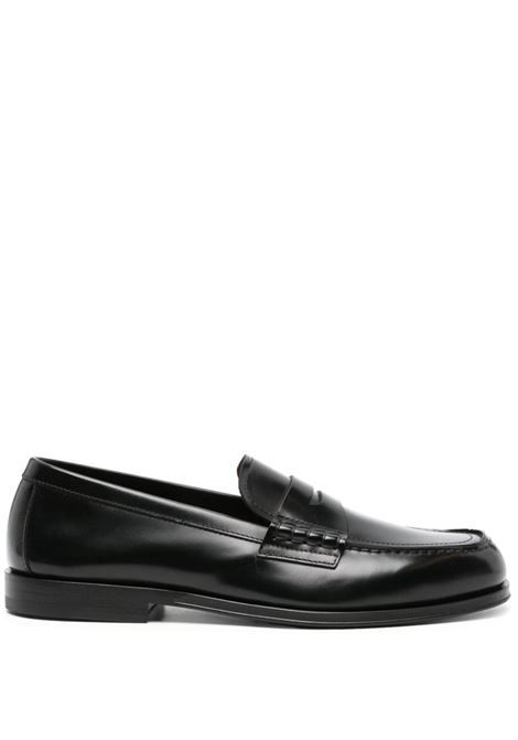 Black penny loafers - men